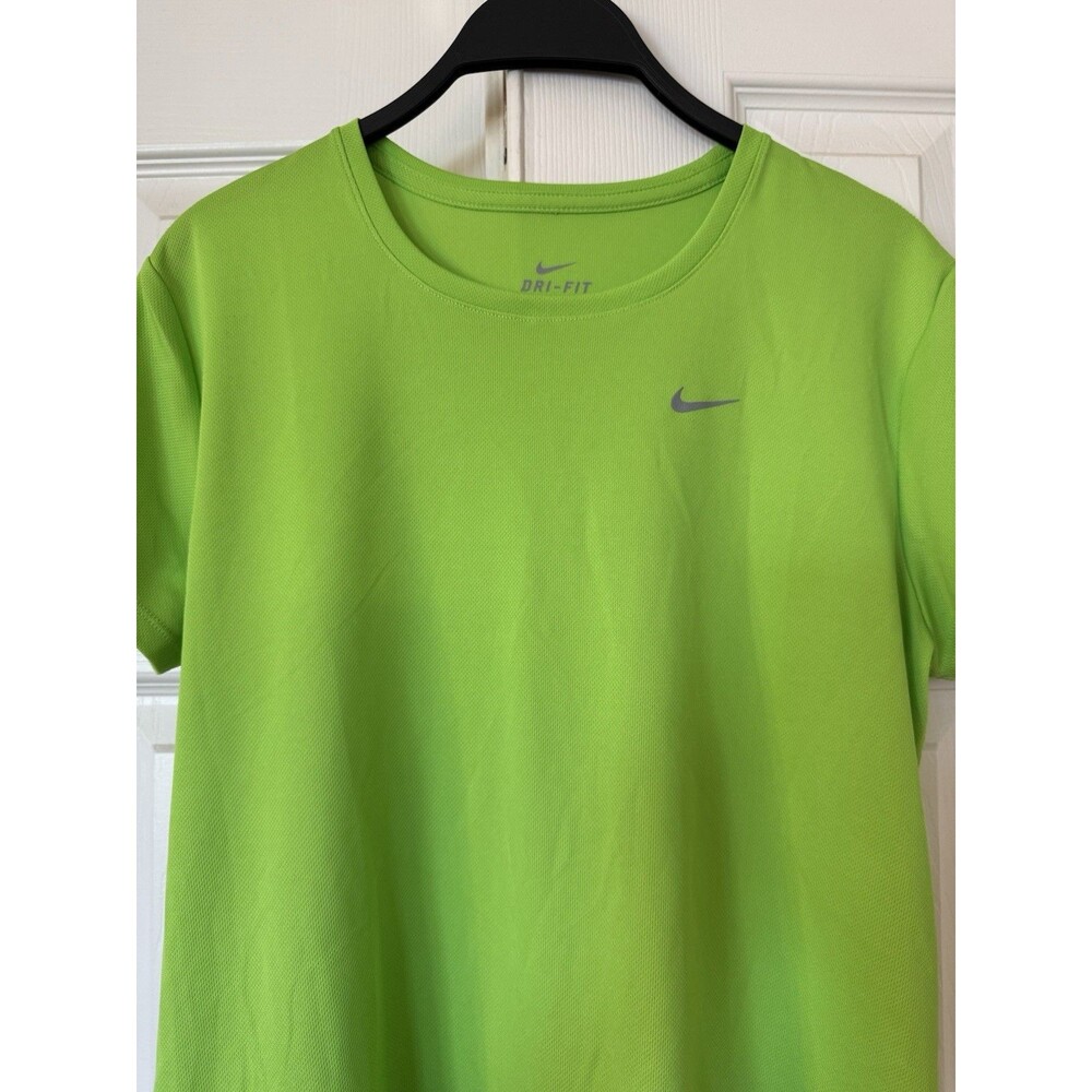 Nike Women’s Large Dri-Fit T-Shirt Running Green - Picture 3 of 5